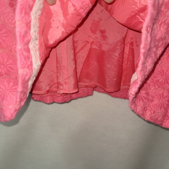 Lilly Pulitzer Vicki Dress Women 2 Pink Strapless Mini Vintage Daisy Embroidered - Picture 2 of 11